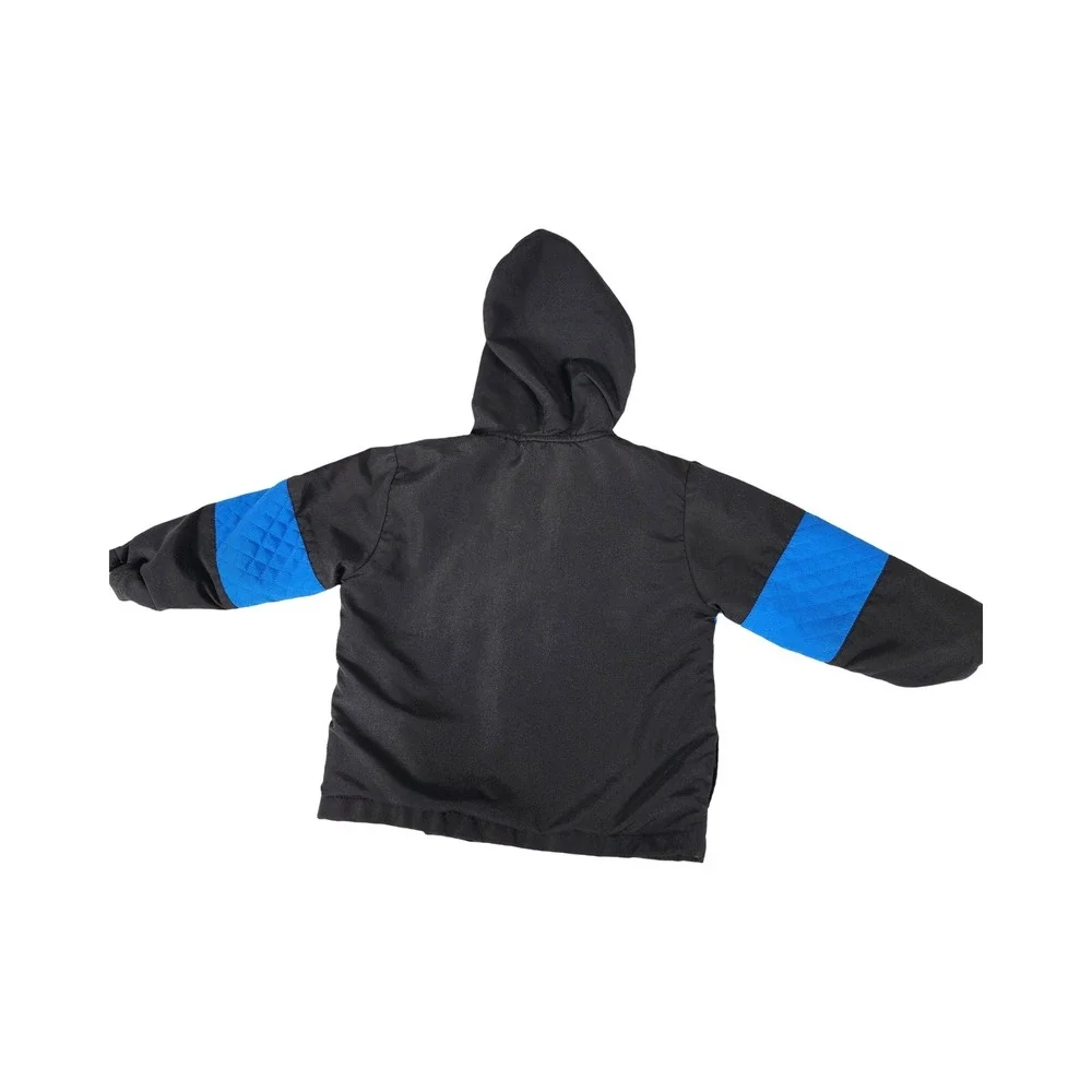 Mick Mack LTD‎ Toddler Boy 2T Black Blue Varsity Hooded Fleece Lined Jacket